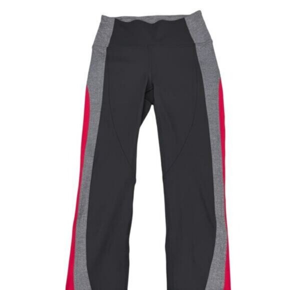 Lululemon Get Going Train Tight 28" In Heathered Black Flamenco Red Size 4 - Picture 5 of 8